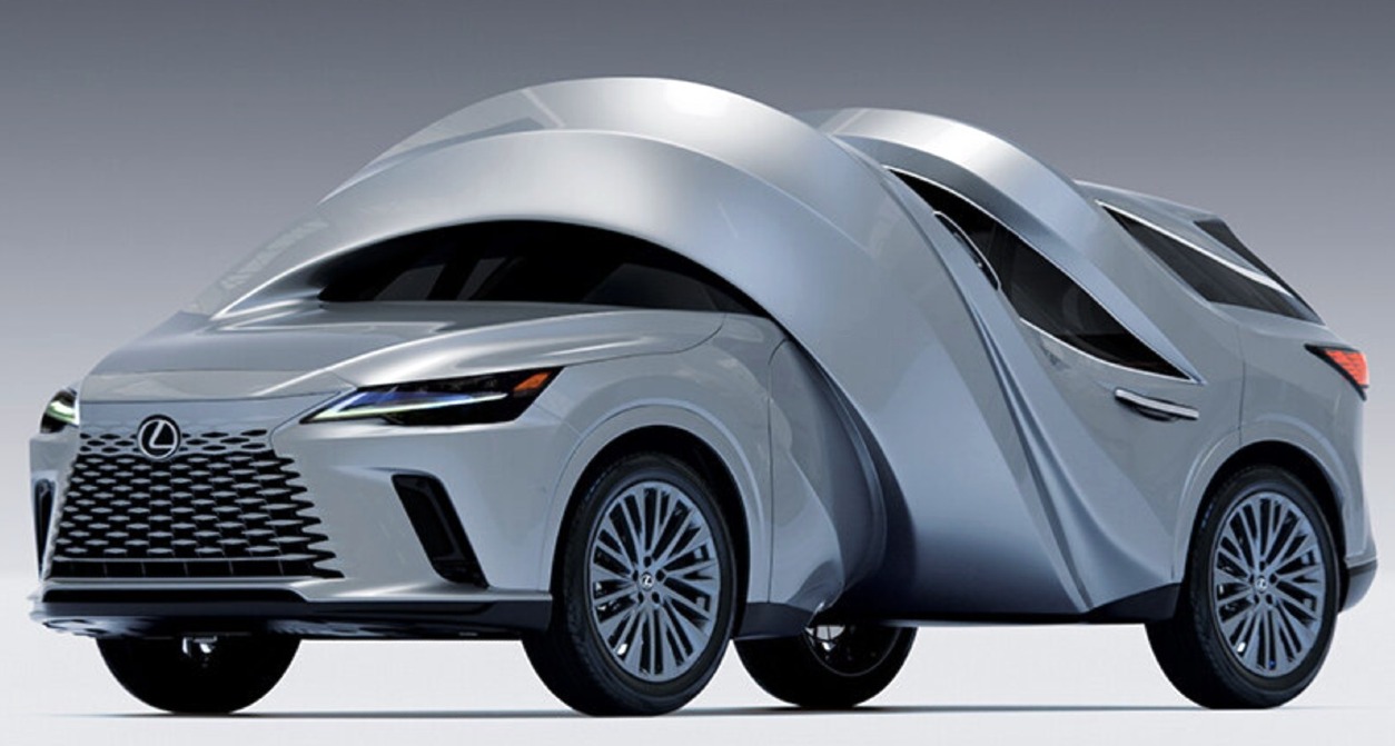 Coche gris de Lexus con la carrocería retorcida