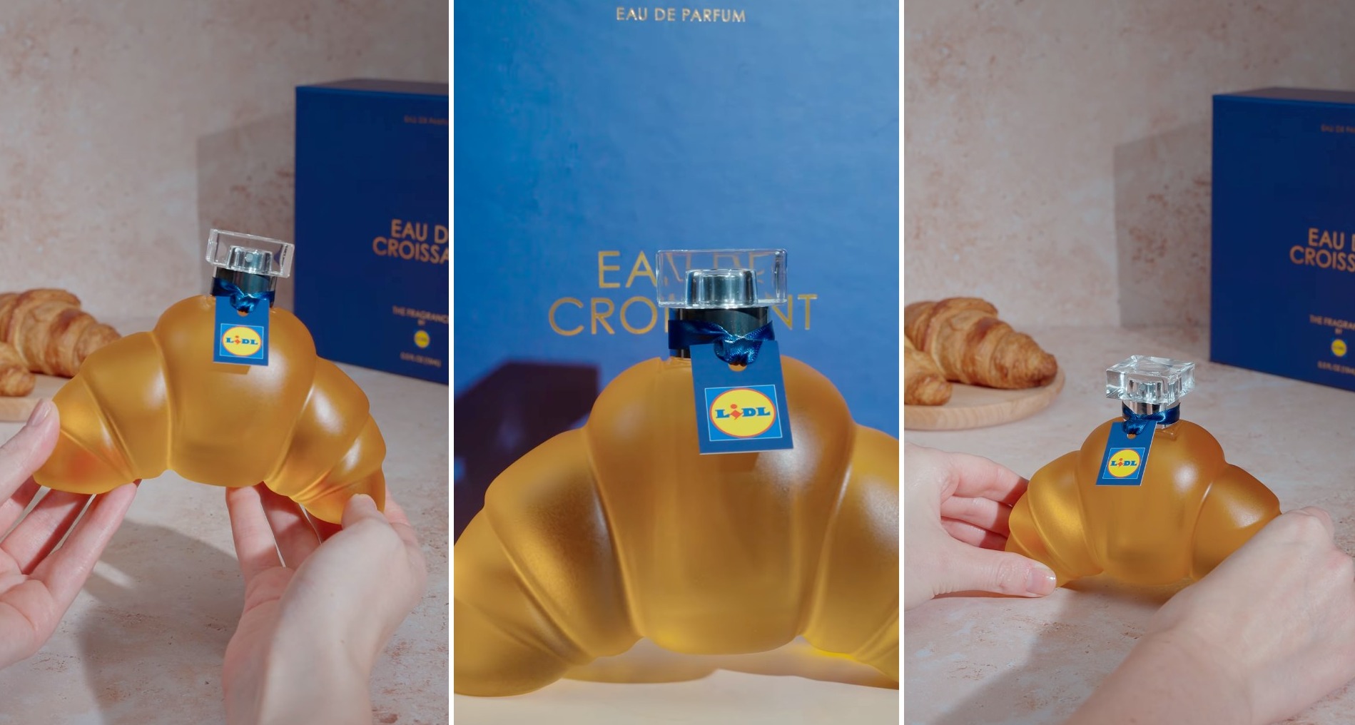 Perfume con forma de croissant