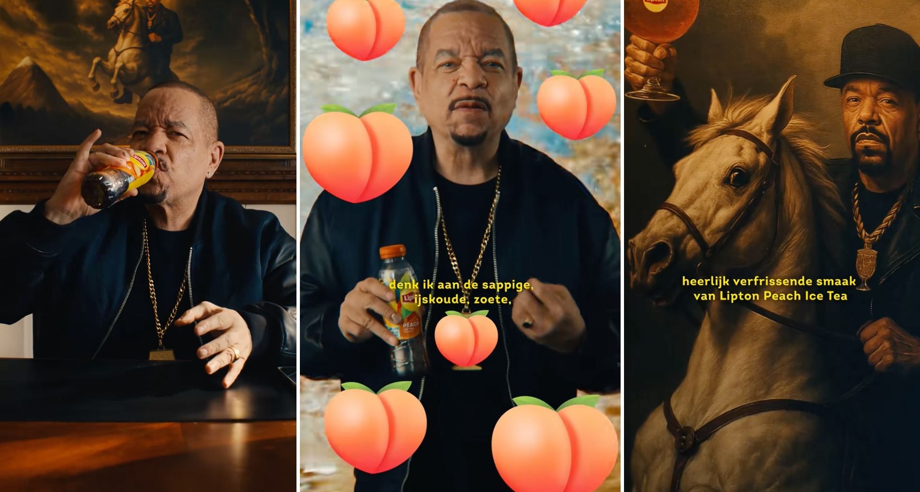 El rapero Ice-T en una campaña de Lipton
