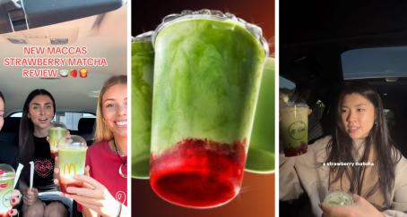 TikToks de consumidores australianos bebiendo bebida de matcha de McDonald's