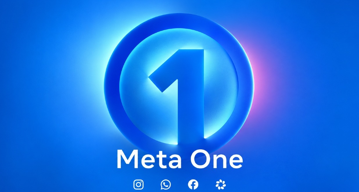 Un uno en azul junto al nombre de Meta One