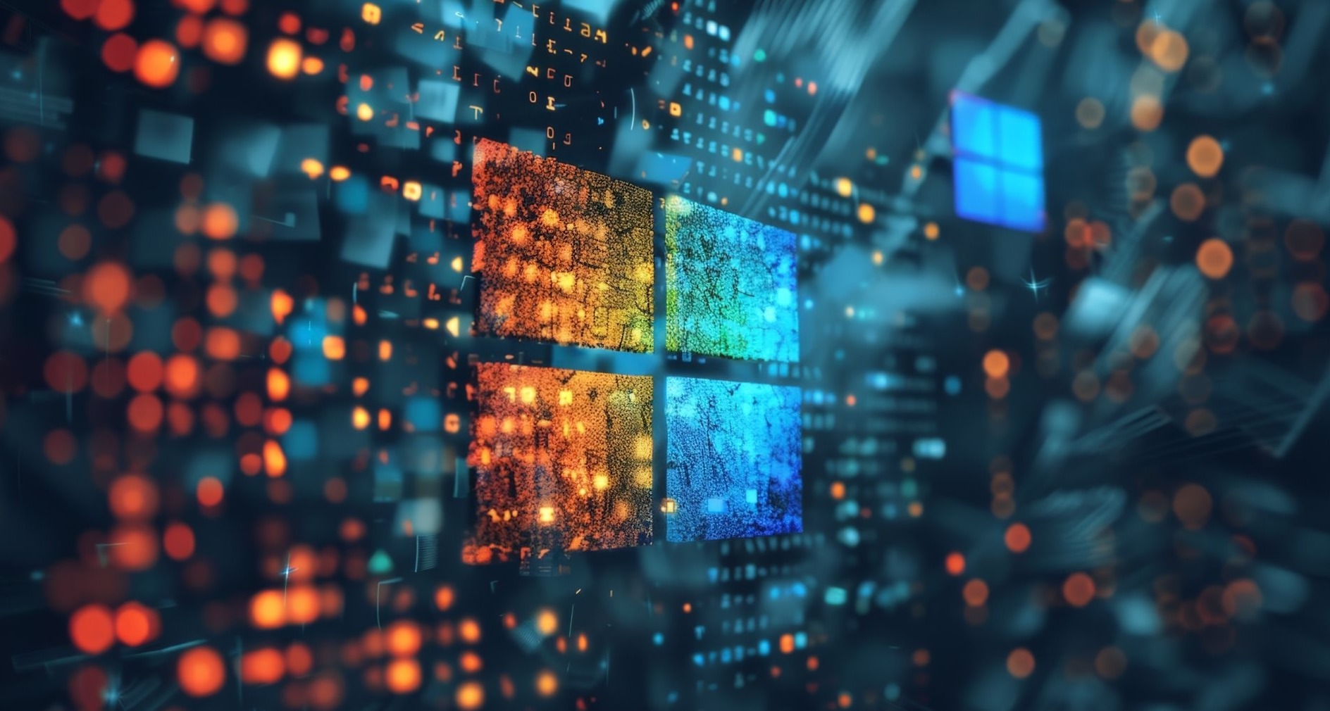 Símbolo parecido al logotipo de Microsoft
