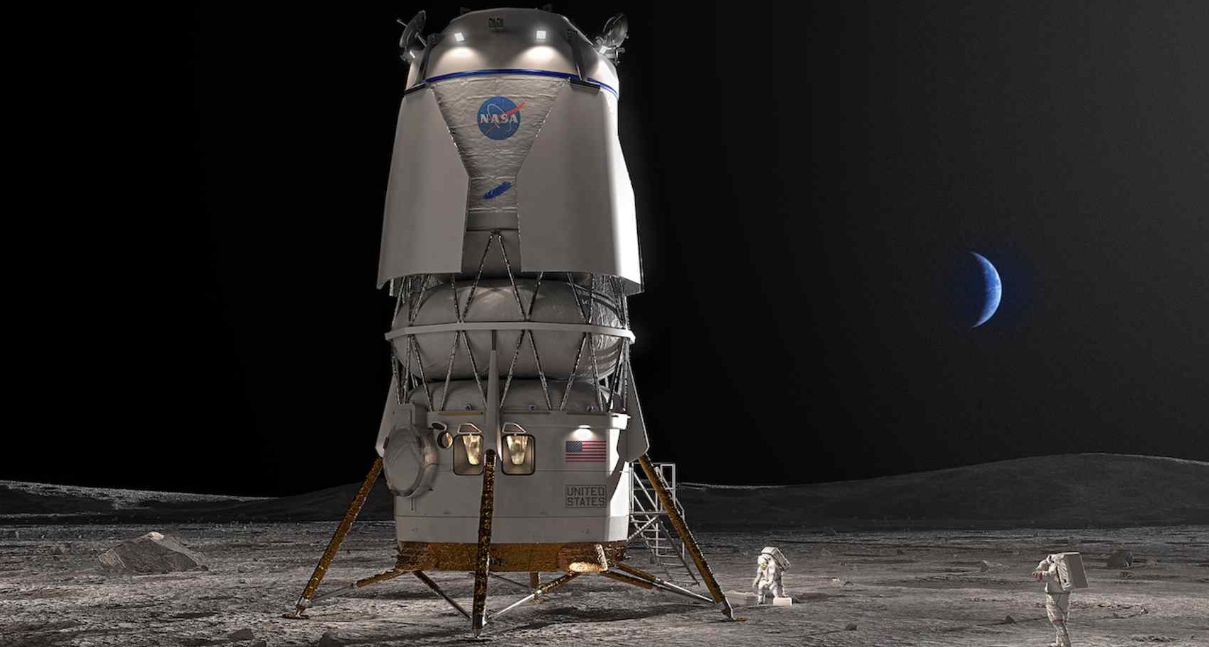 Tras Elon Musk y SpaceX, la NASA selecciona a Blue Origin como segundo proveedor para la misión Artemis