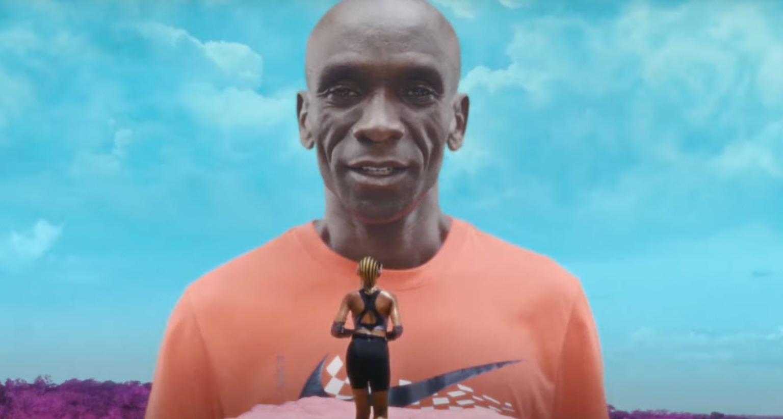 Eliud Kipchoge en un anuncio de Nike