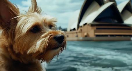 La agencia de viajes Pangea se suma a los anuncios de televisión creados con inteligencia artificial Un perro mirando la ópera de Sidney