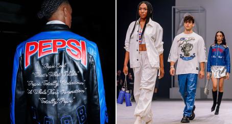 Modelos desfilan con prendas creadas por Pepsi México
