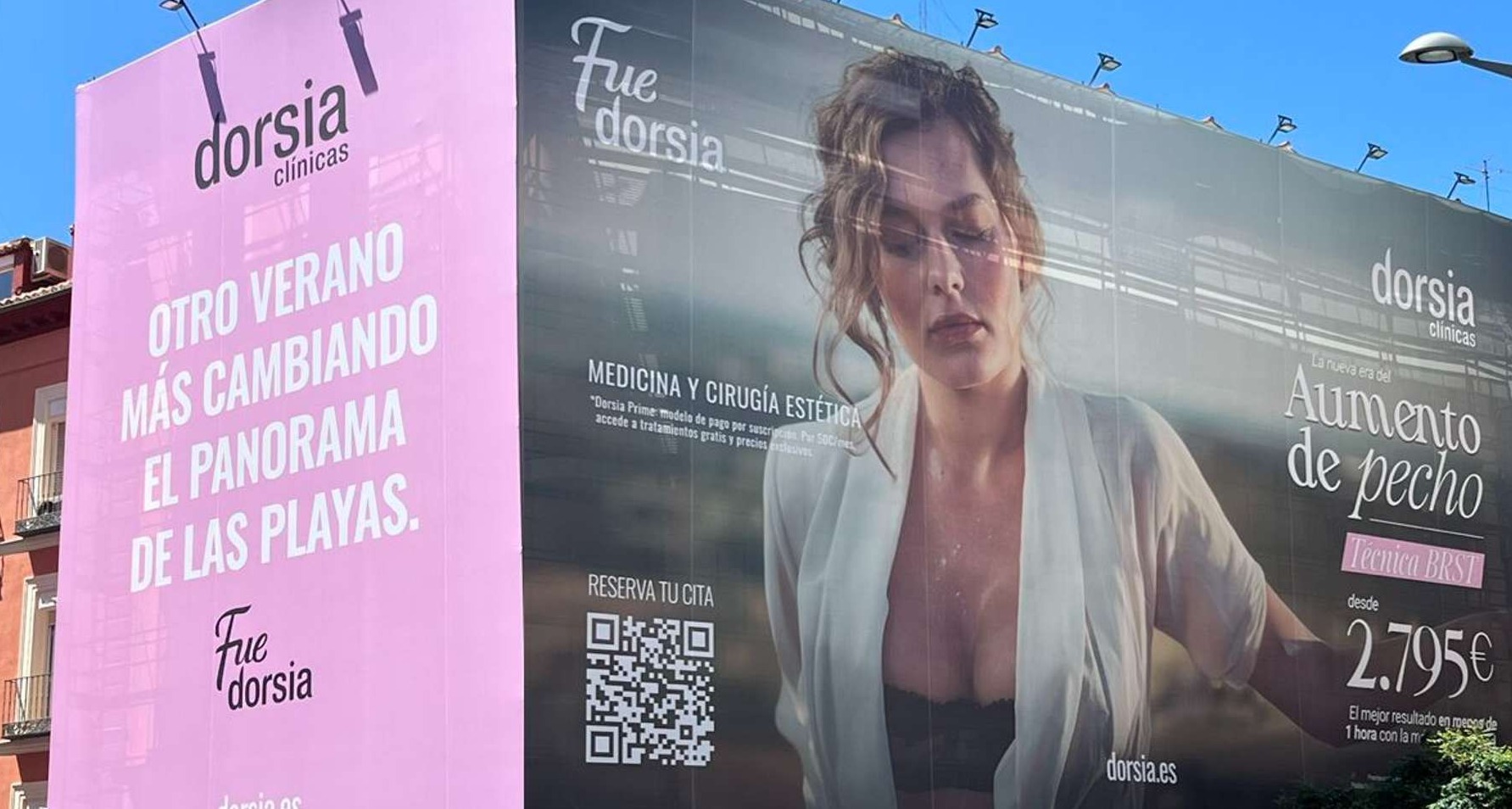 Lona publicitaria de Clínicas Dorsia