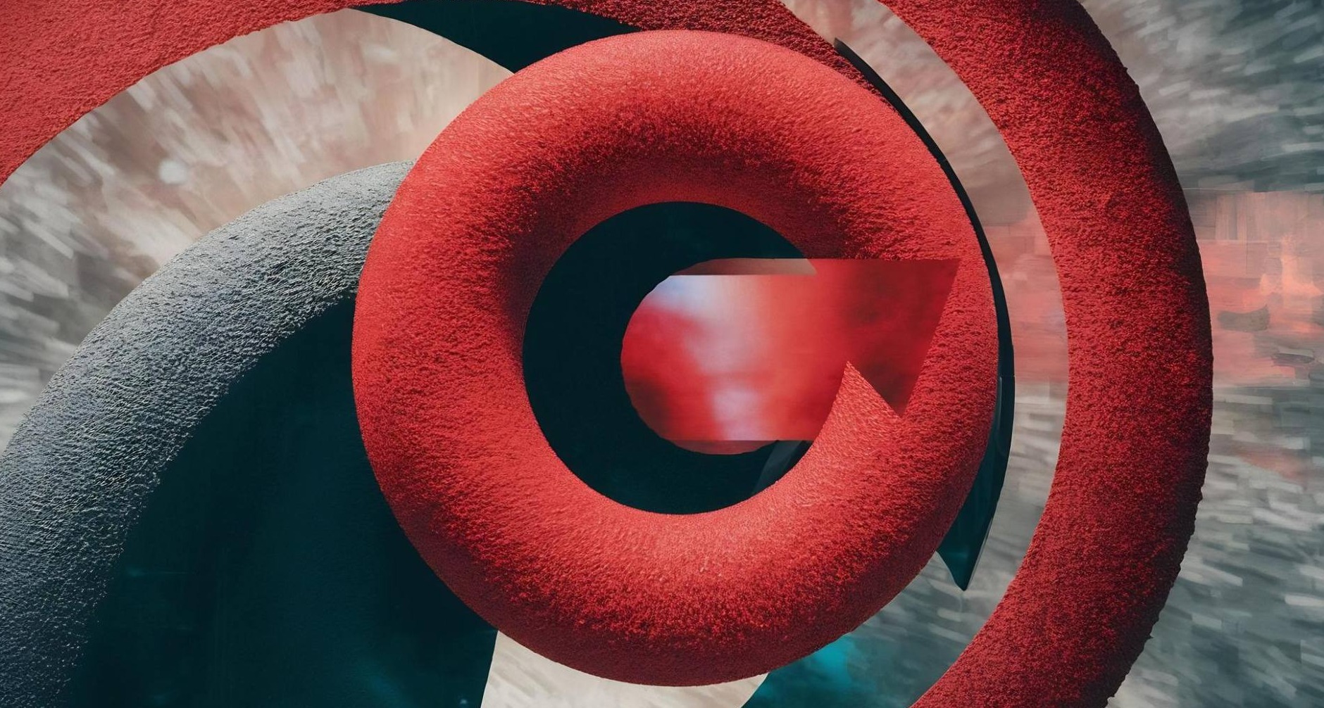 Circulos rojos concéntricos