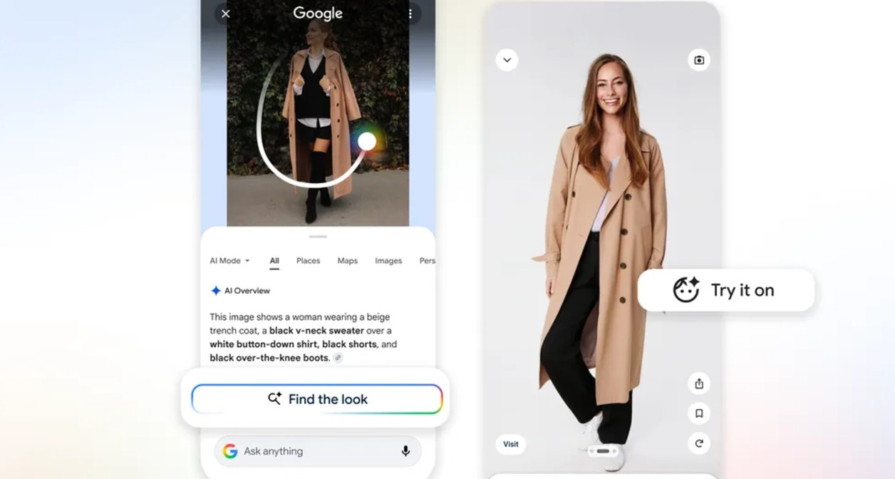 La interfaz de la función mostrando a una chica vestida con gabardina