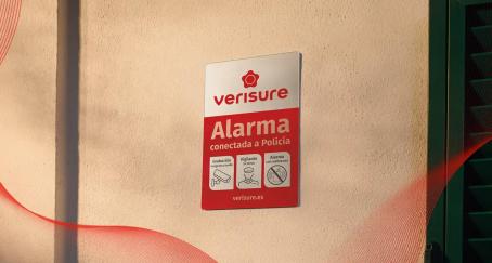 Cartel de alarma de Verisure