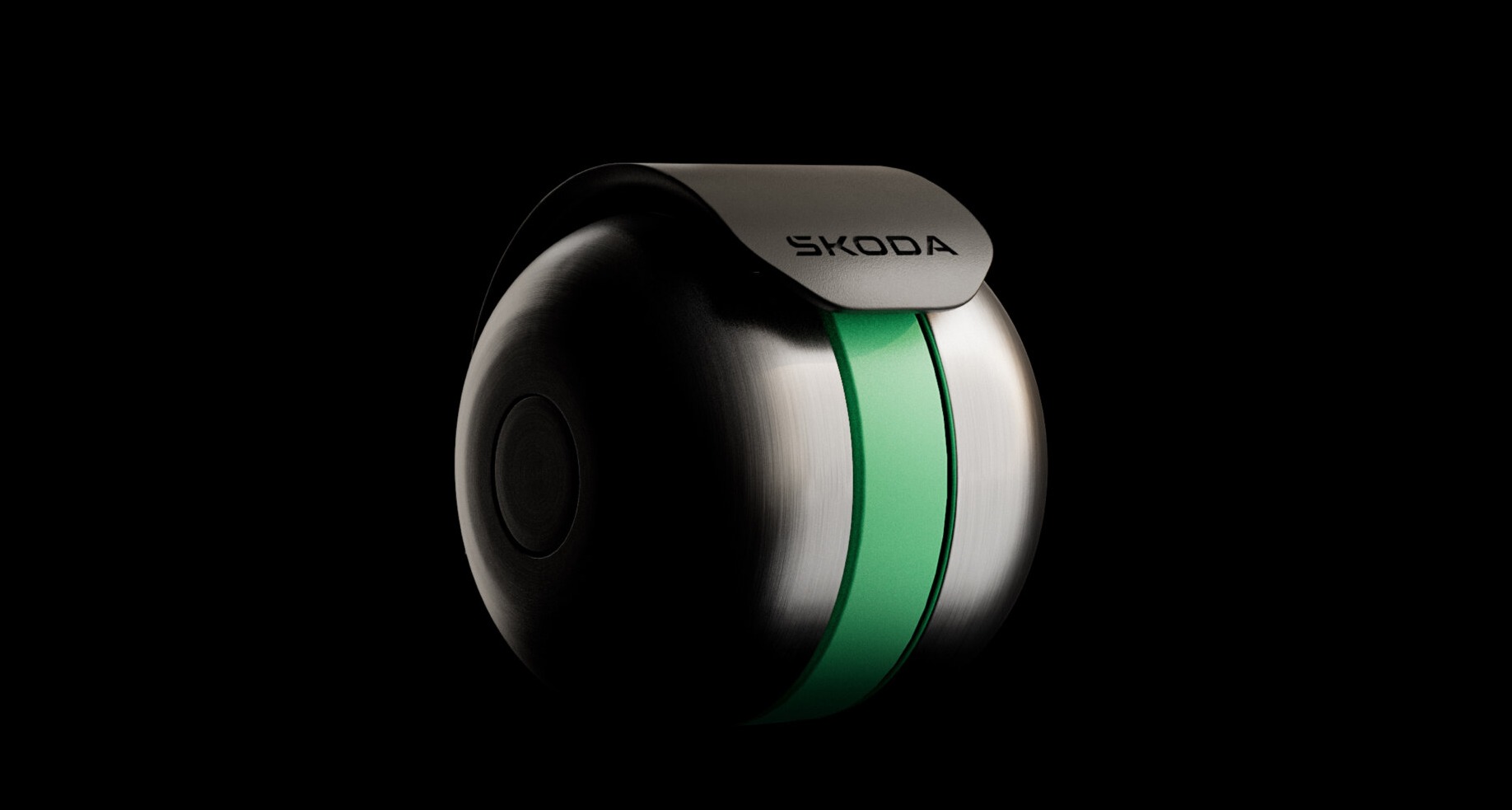 El timbre DuoBell sobre un fondo negro