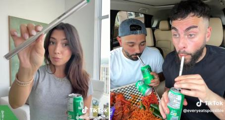 Creadores de contenido con pajita de Sprite
