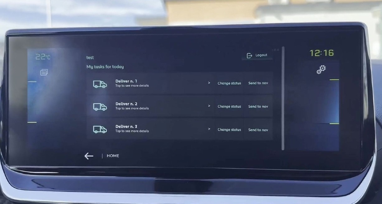 Stellantis lanza una herramienta para la gestión de flotas con conductores pantalla de bienvenida para los conductores