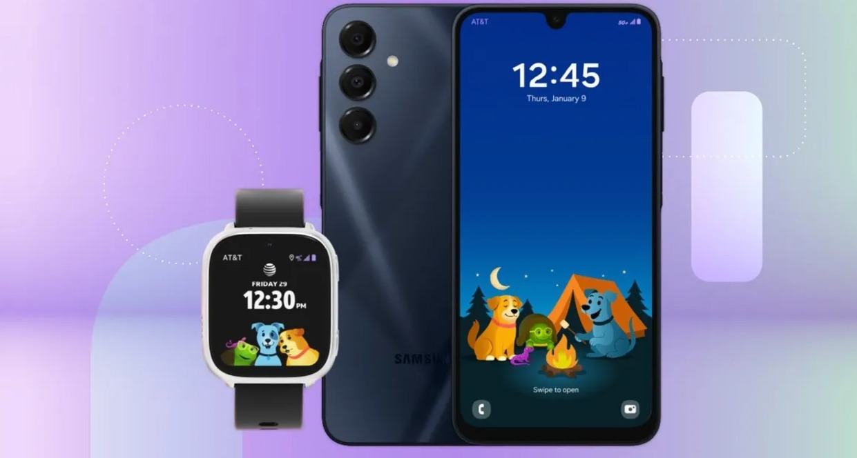 La interfaz del teléfono y el reloj inteligente de Amigo Jr.