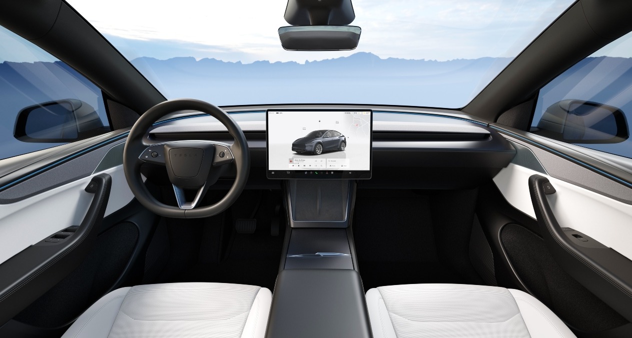 El interior de un coche Tesla