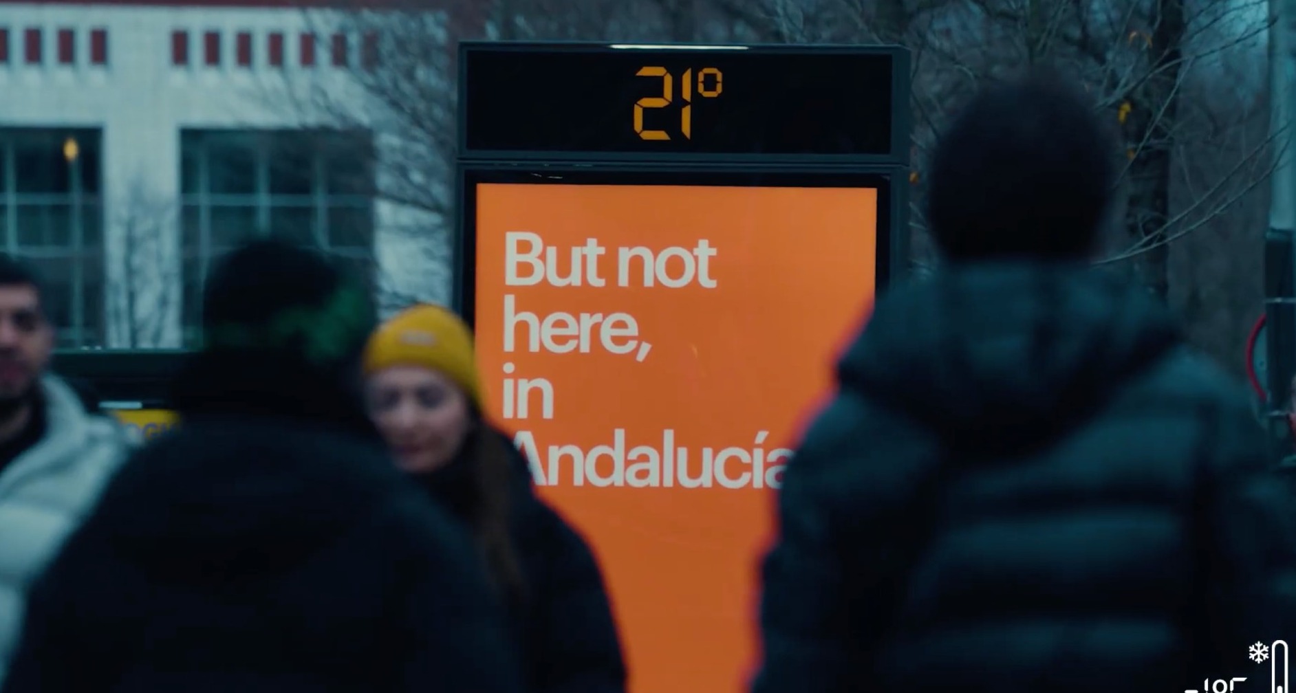 Termómetro que indica temperatura de Andalucía