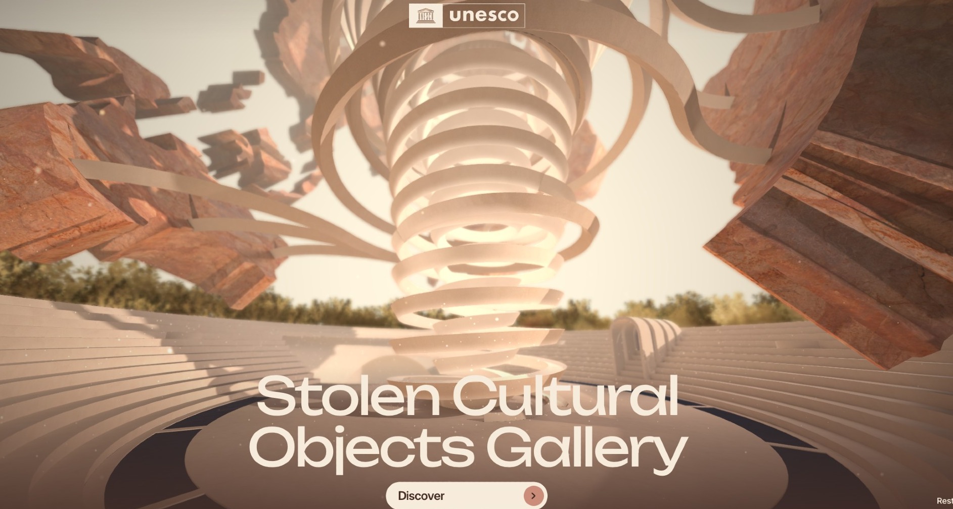 Pantalla inicial del museo virtual de UNESCO