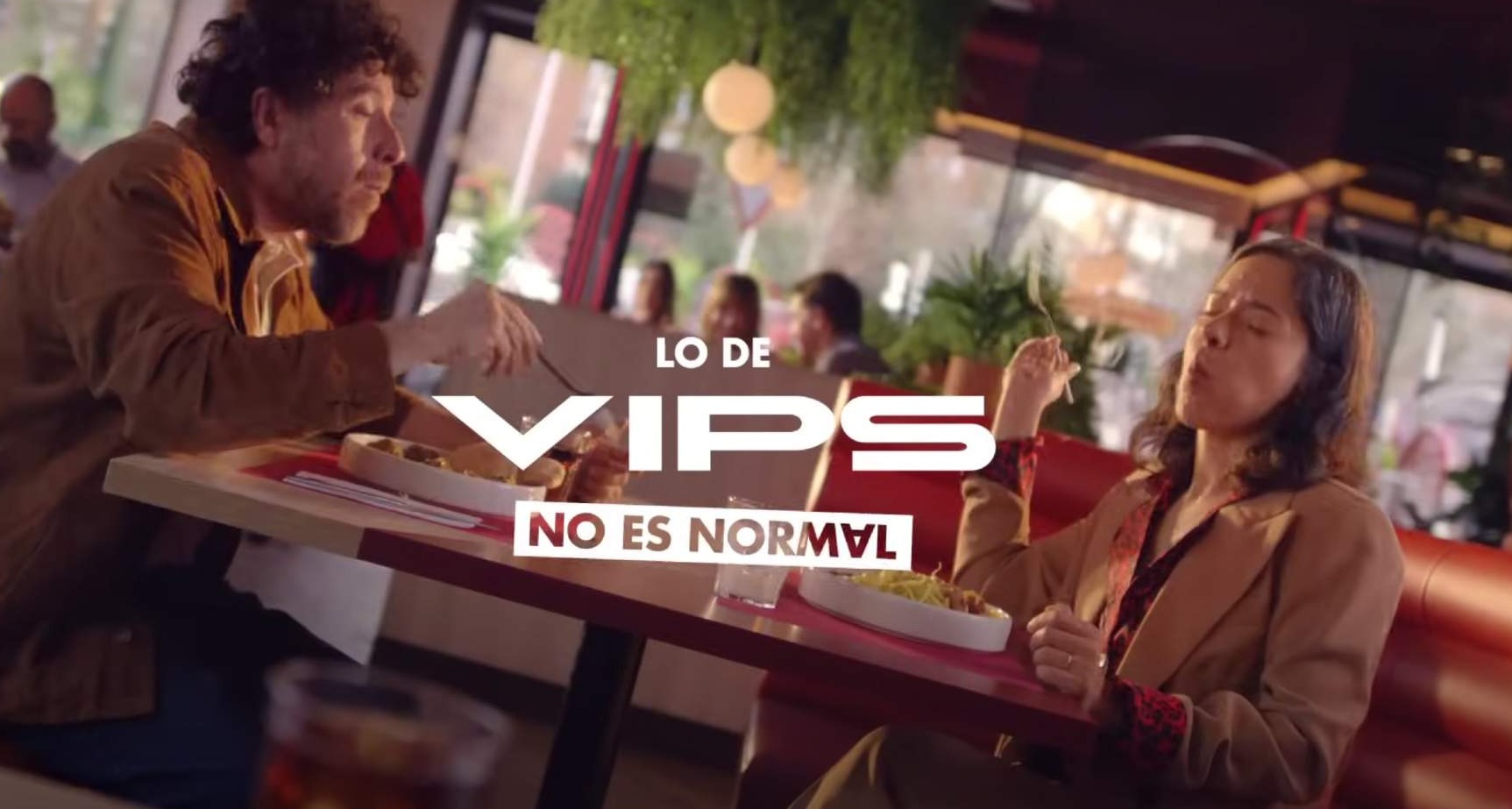 Imagen de la campaña publicitaria "Lo de Vips no es normal"