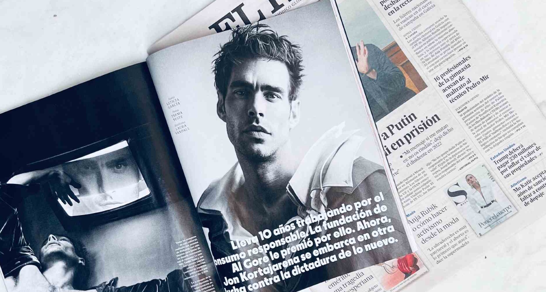 Jon Kortajarena en el número de marzo de SModa