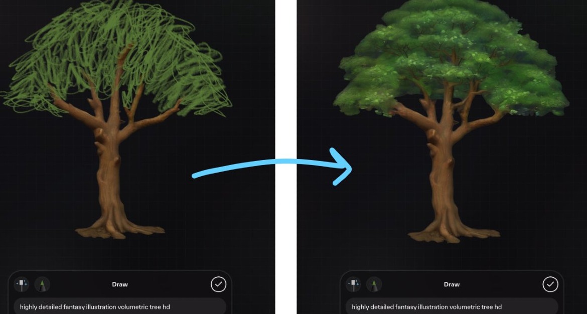 Wand.app, la inteligencia artificial que convierte bocetos en artes finales, ha recaudado 4,2 millones de dólares en financiación arbol-boceto-wandapp