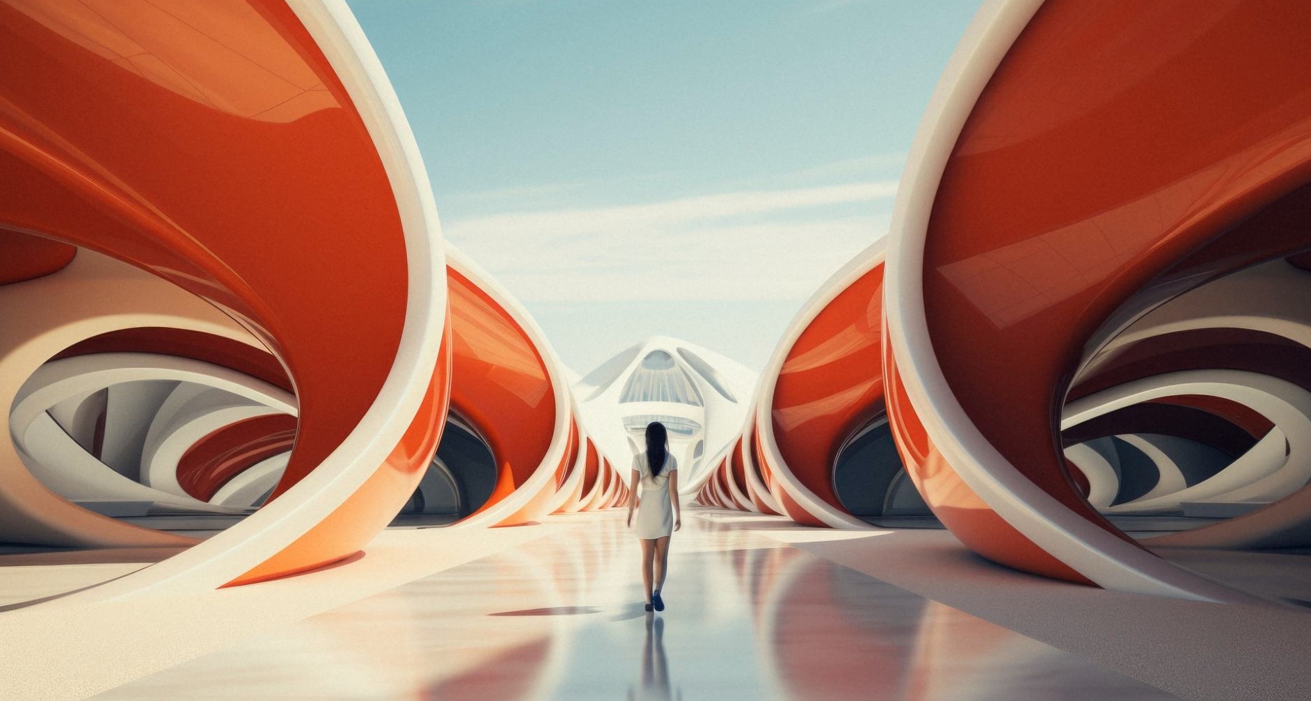 Warc rebaja las expectativas de inversión en publicidad ante un contexto económico incierto Chica paseando en un escenario futurista