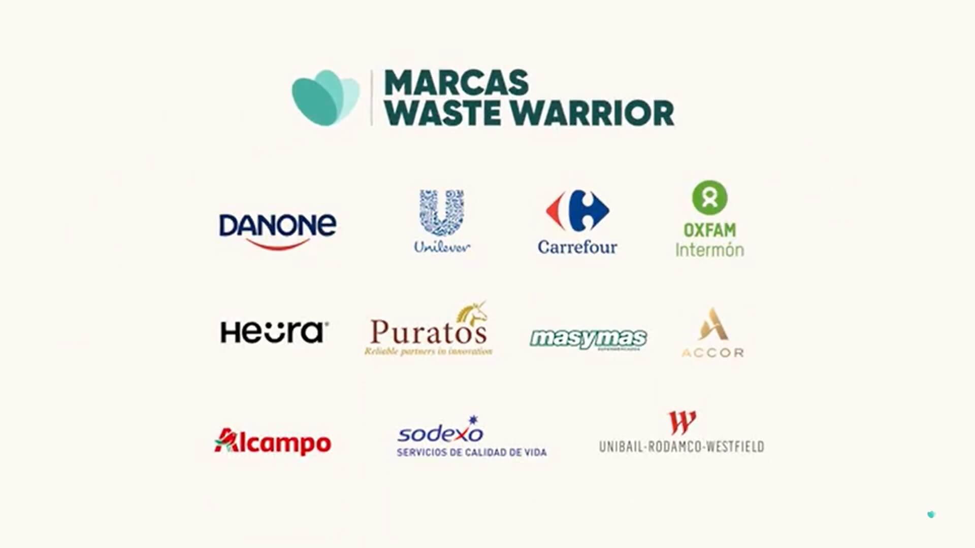 Las onces marcas que forman parte de Waste Warrior
