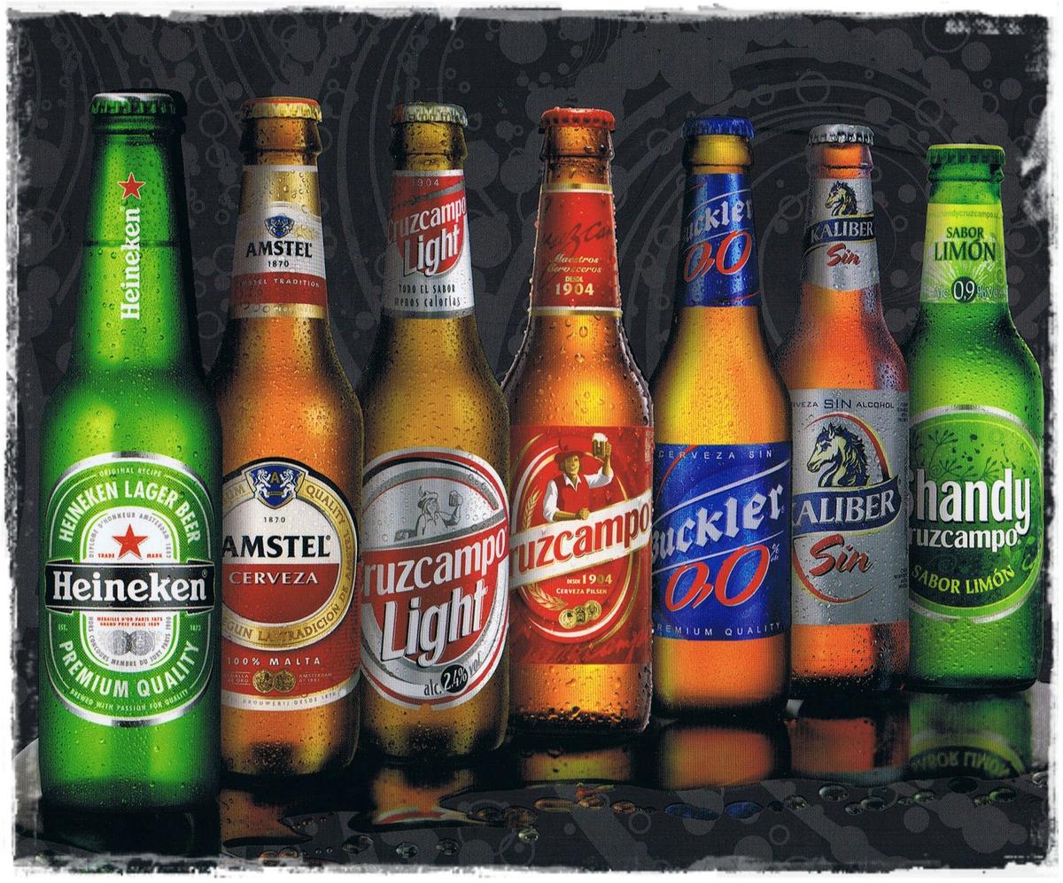 cervezas del grupo heineken