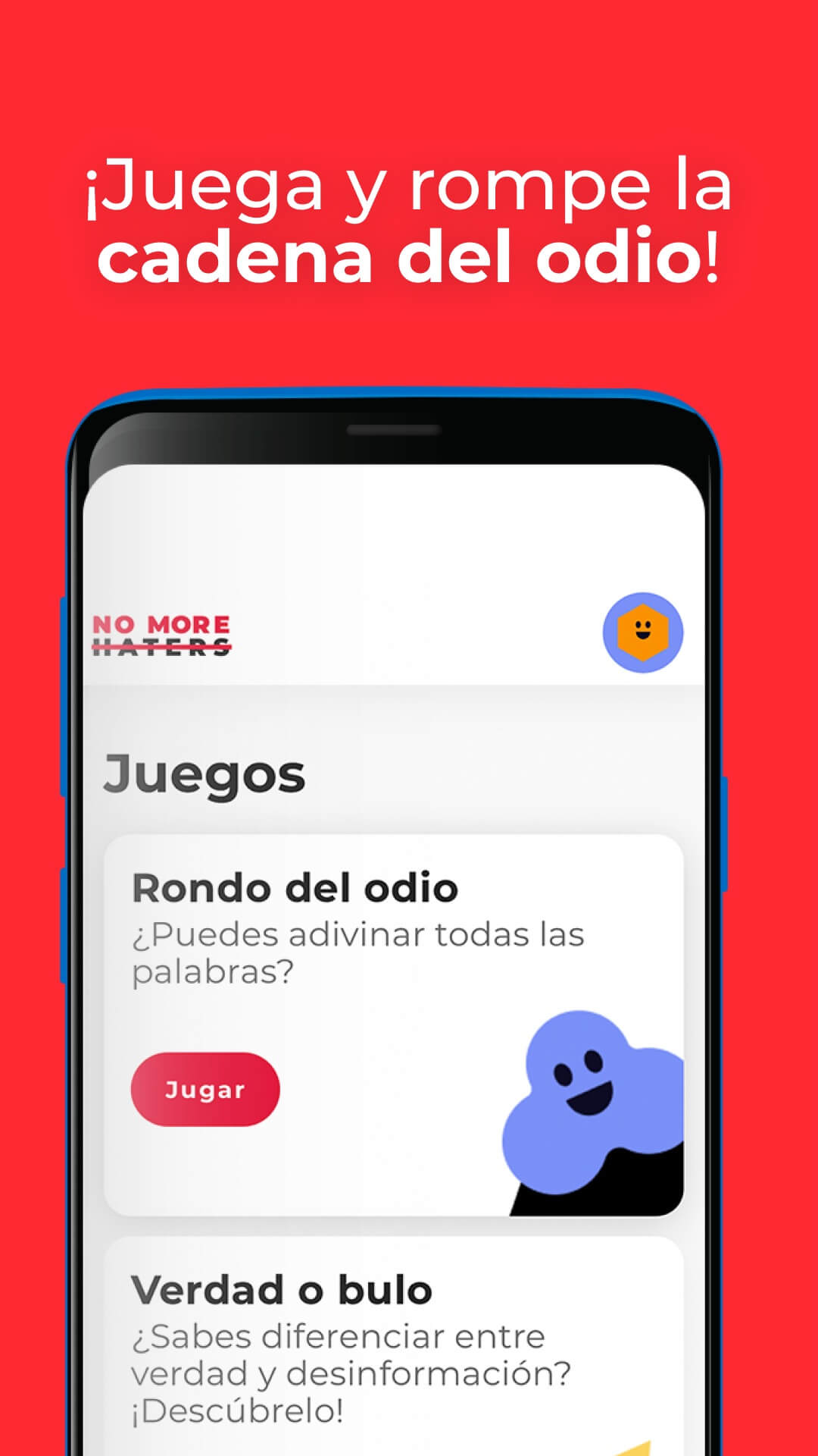 Versión Android de la web-app de No More Haters