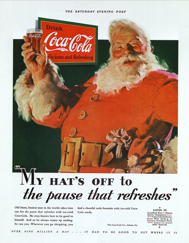 Anuncio de Coca-Cola con Santa Claus