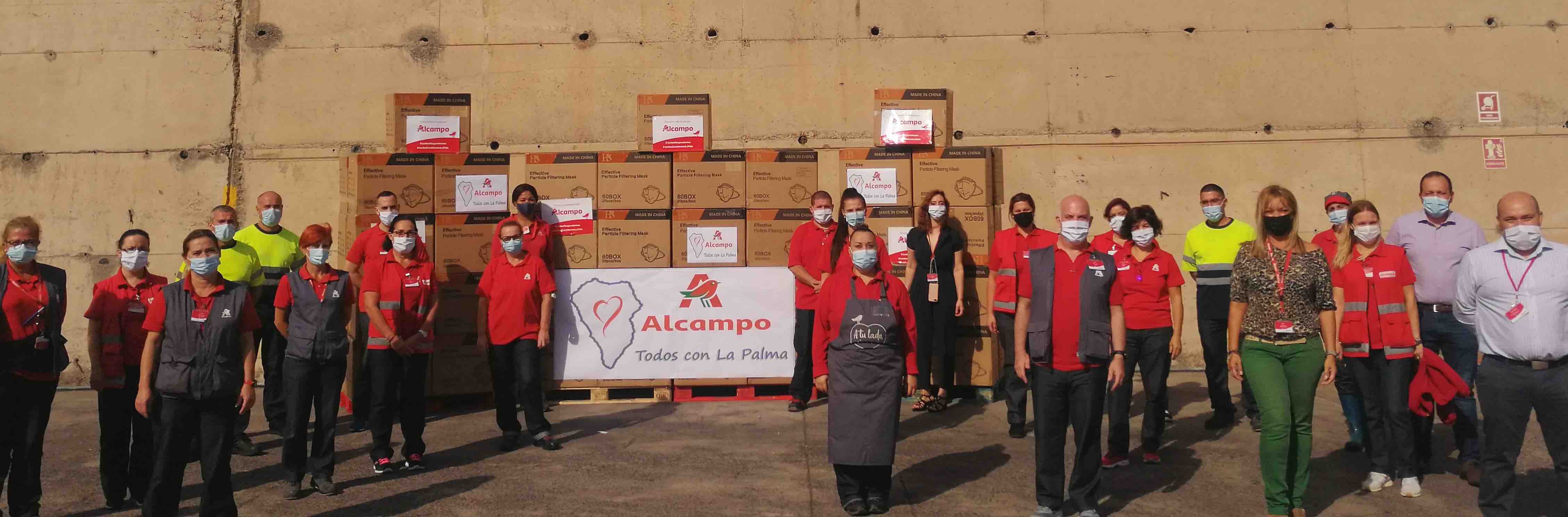 Alcampo dona mascarillas para La Palma