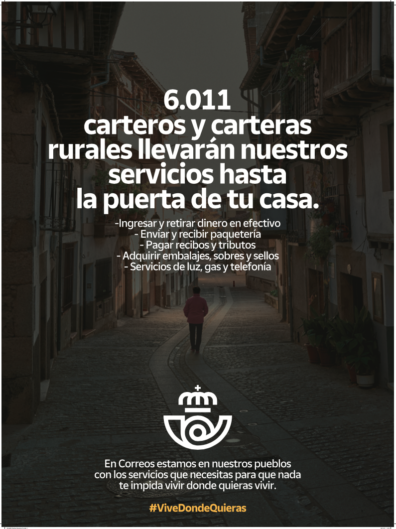 Cartel de la campaña de Correos