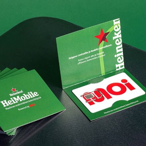 Tarjeta de tarifa telefónica de Heineken