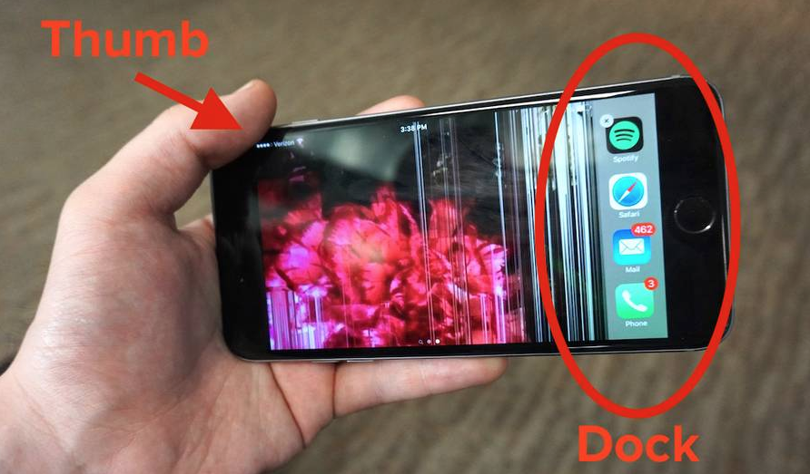 iPhone para diestros