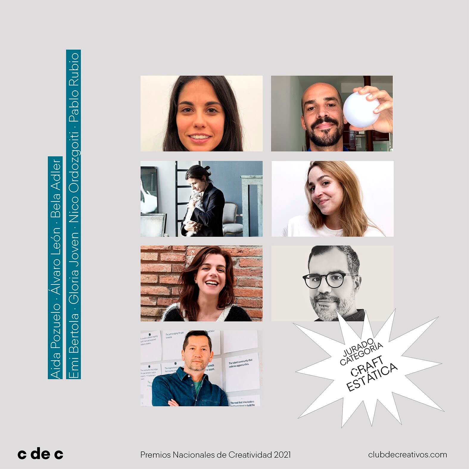 Jurados Craft Estática - Premios Nacionales de Creatividad 2021