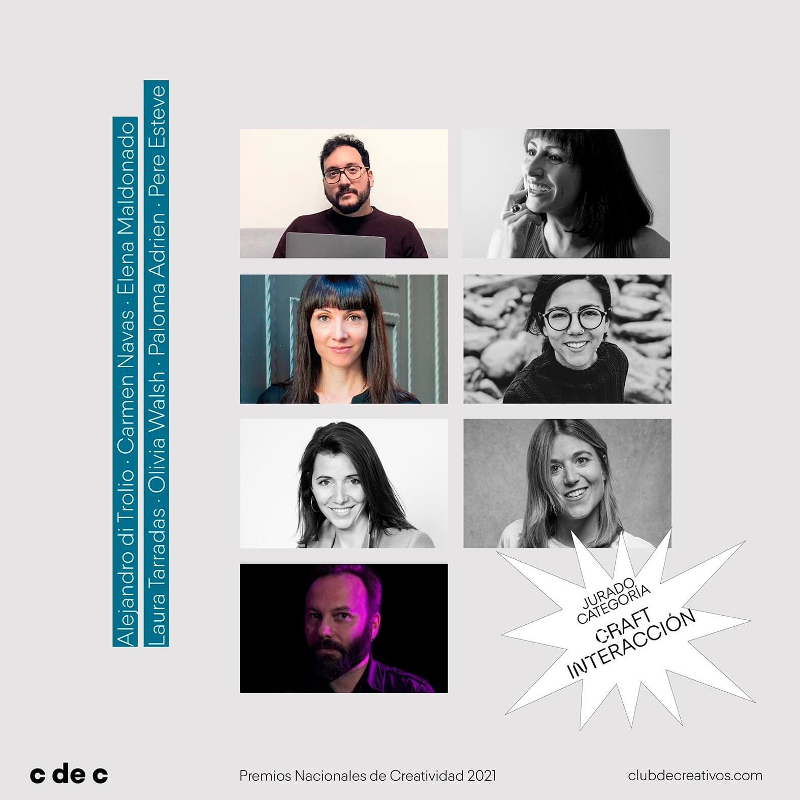 Jurados Craft Interacción - Premios Nacionales de Creatividad 2021