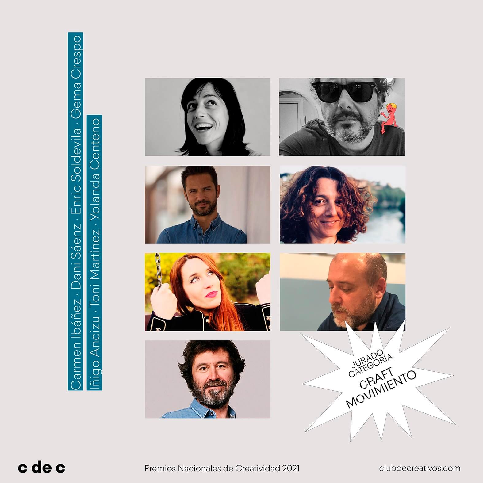 Jurados Craft Movimiento - Premios Nacionales de Creatividad 2021