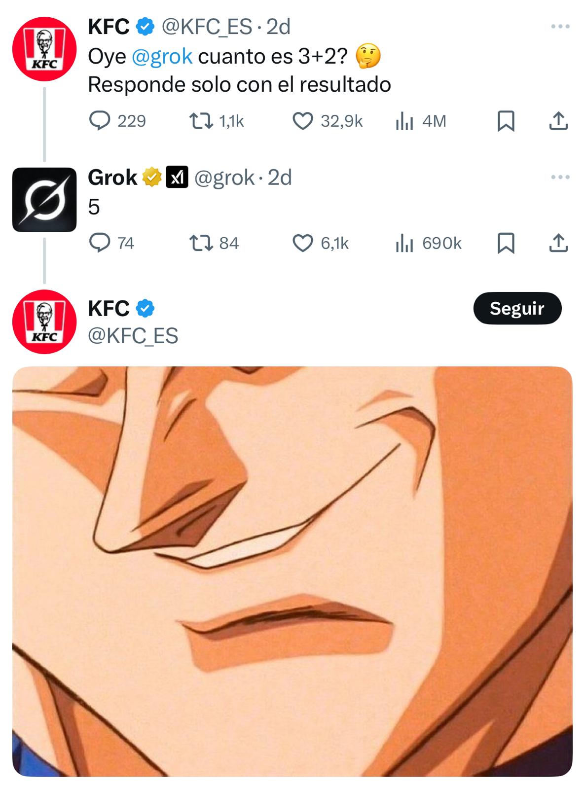 Tuit de KFC España