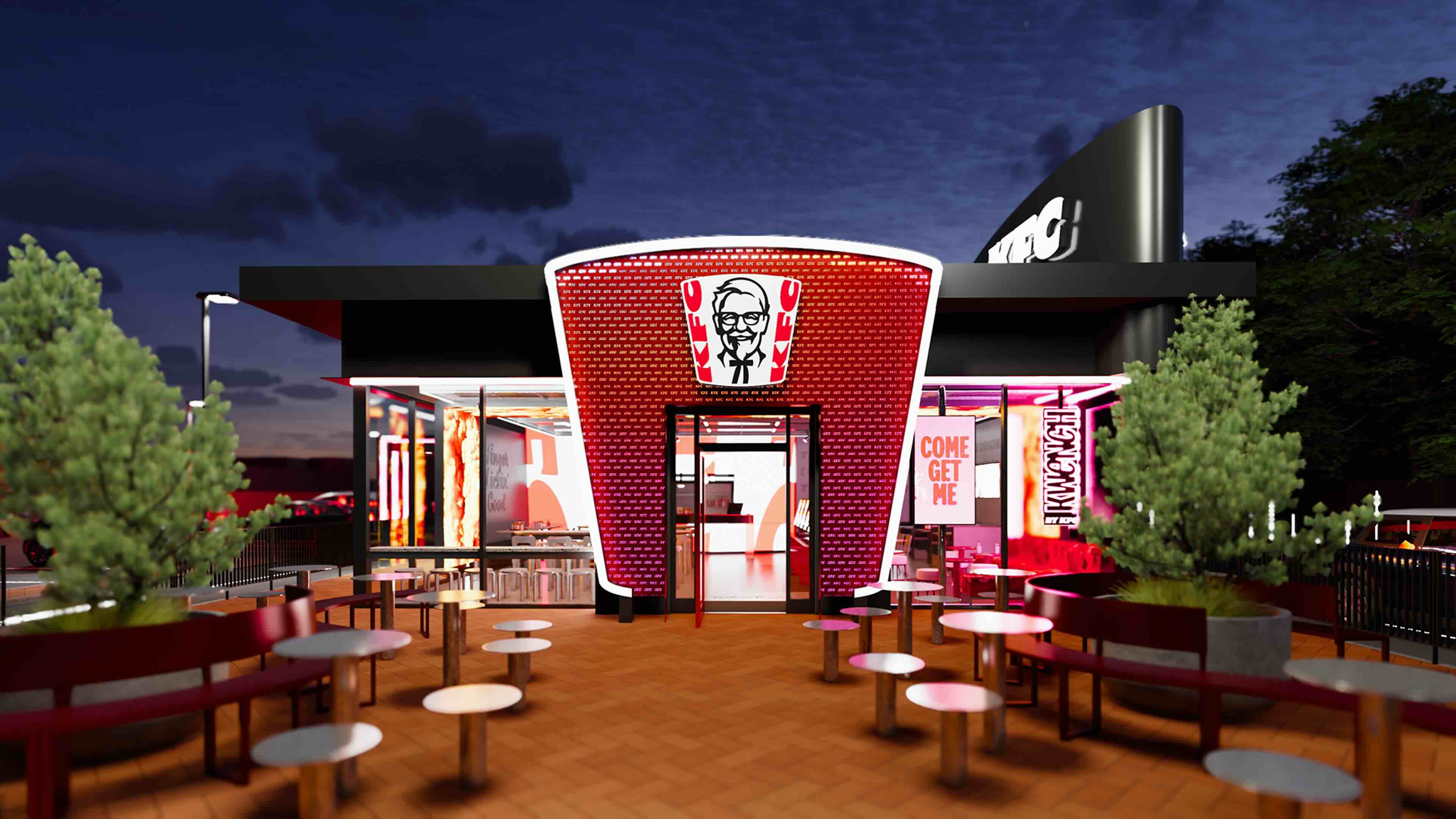 Nuevo diseño de restaurante de KFC