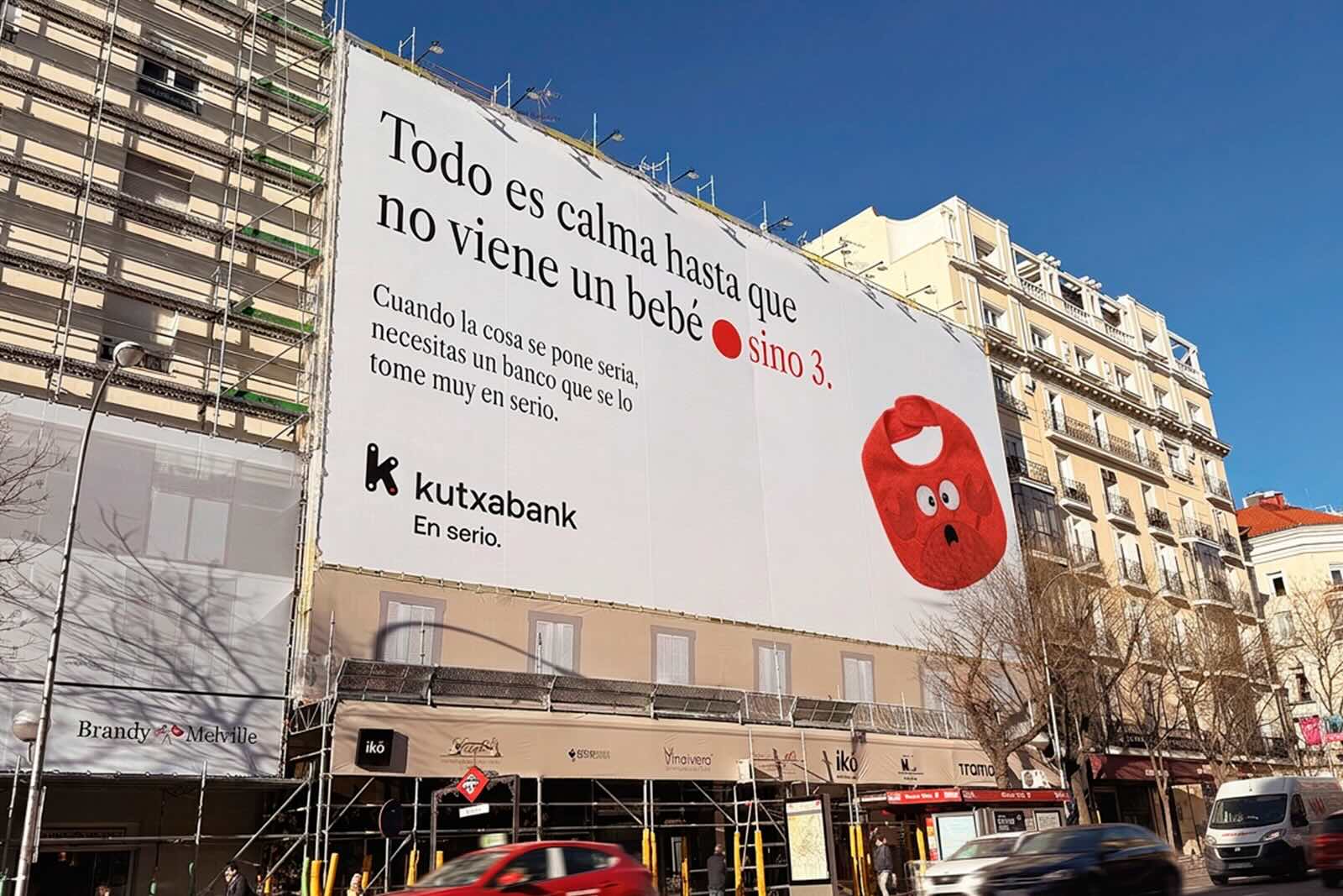 Lona de Kutxabank en Madrid