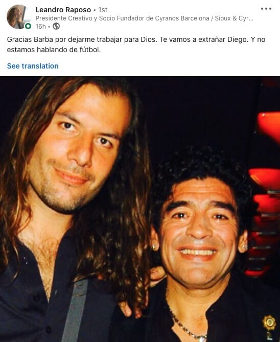 Leandro Raposo y Maradona