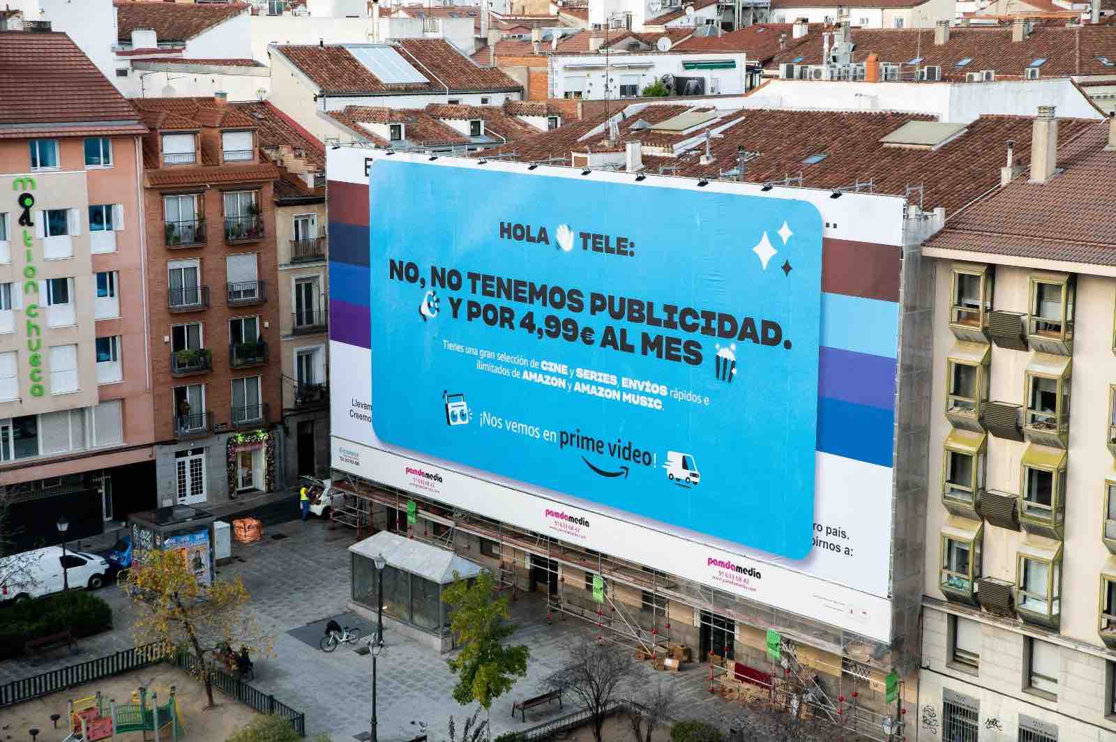Prime Video responde a Atresmedia con una lona publicitaria
