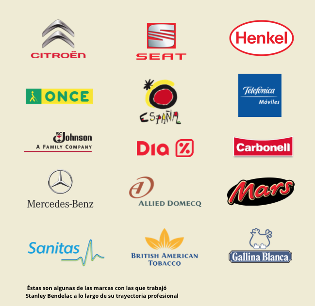 Algunas de las marcas con las que trabajó Stanley Bendelac