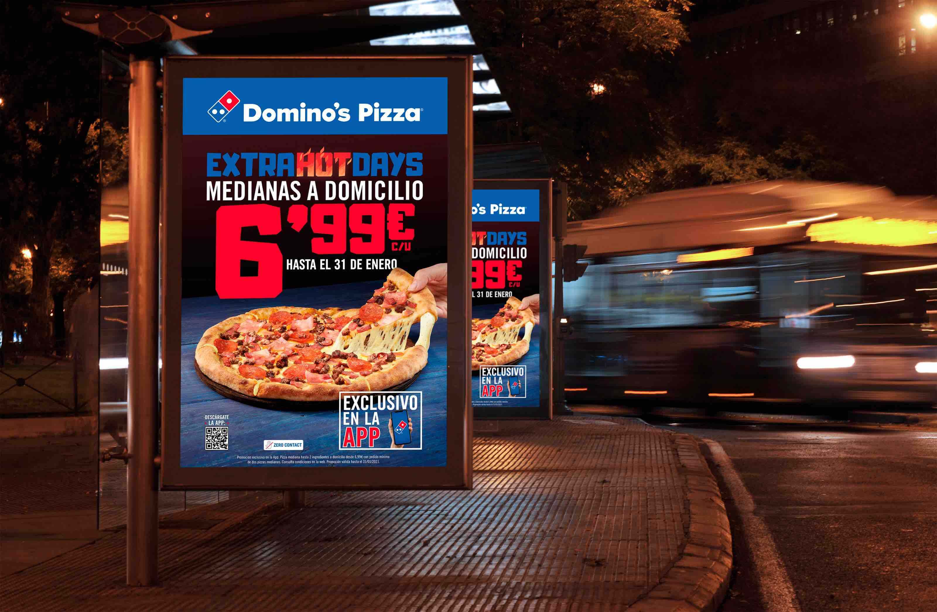 Campaña exterior “Extra Hot Days” de Domino’s Pizza