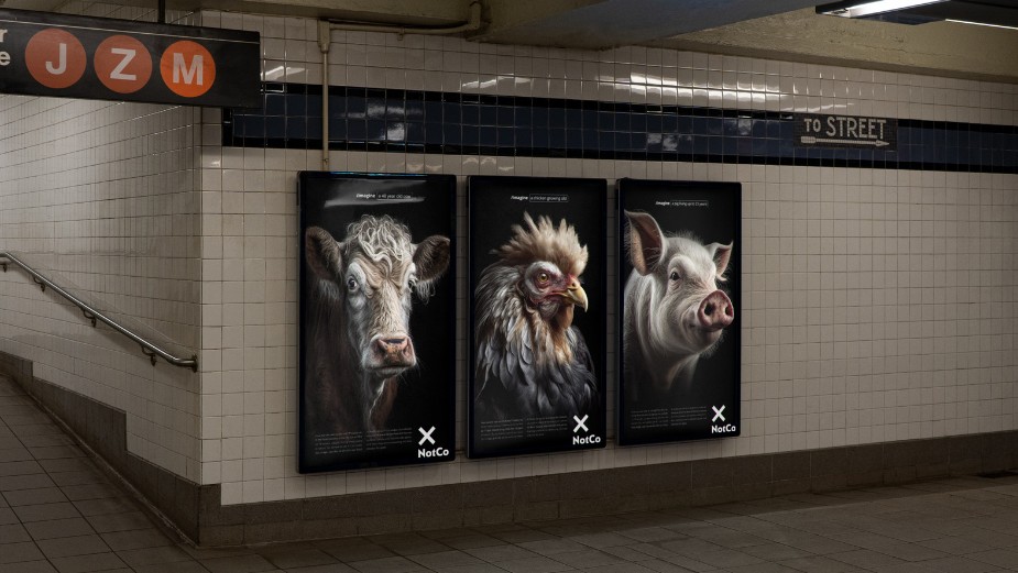 Originales de la campaña en el metro