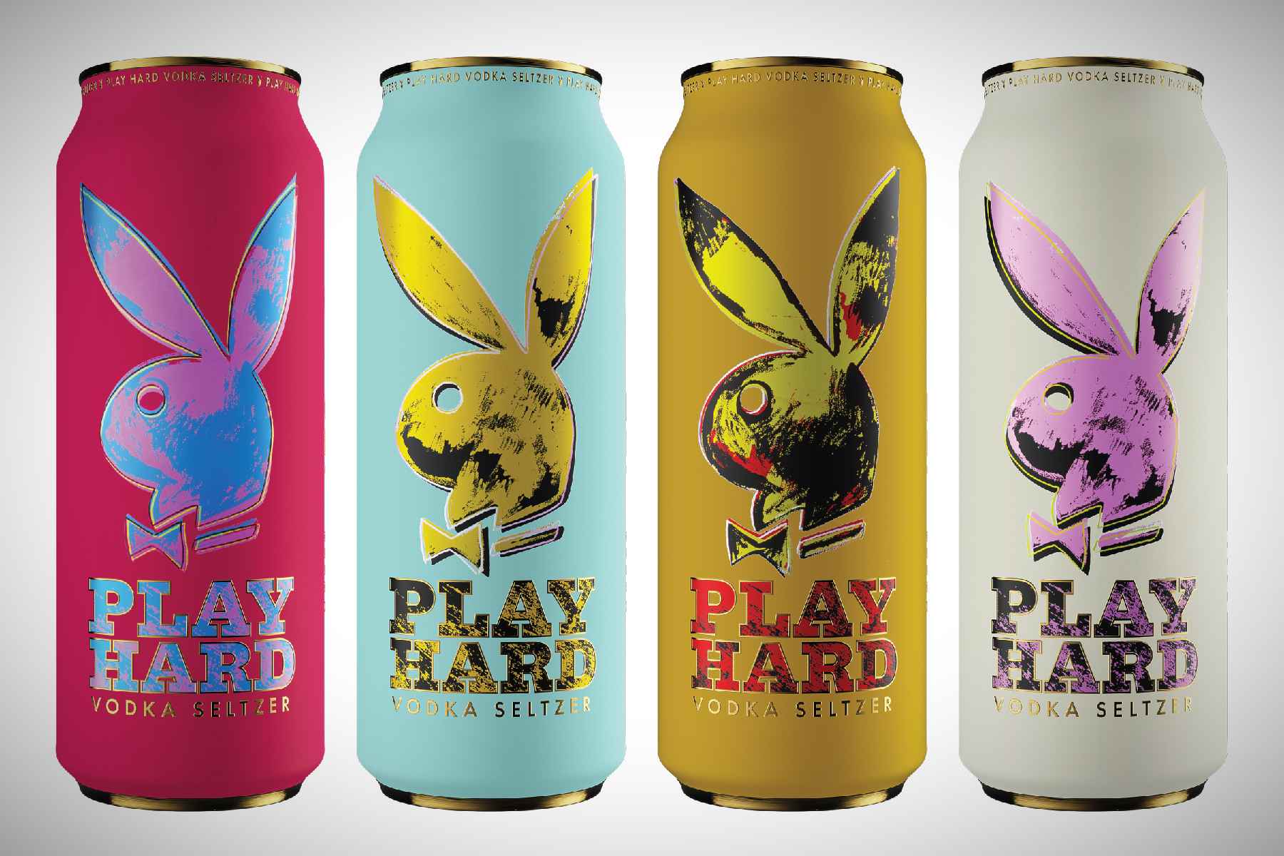 Las cuatro latas diferentes de Play hard