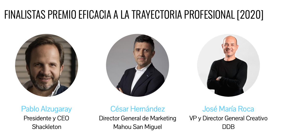 Finalistas Premio Eficacia a la Trayectoria Profesional
