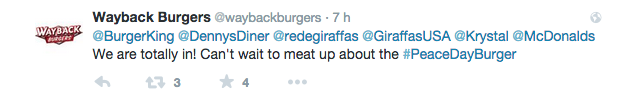 Respuesta afirmativa propuesta Wayback Burgers