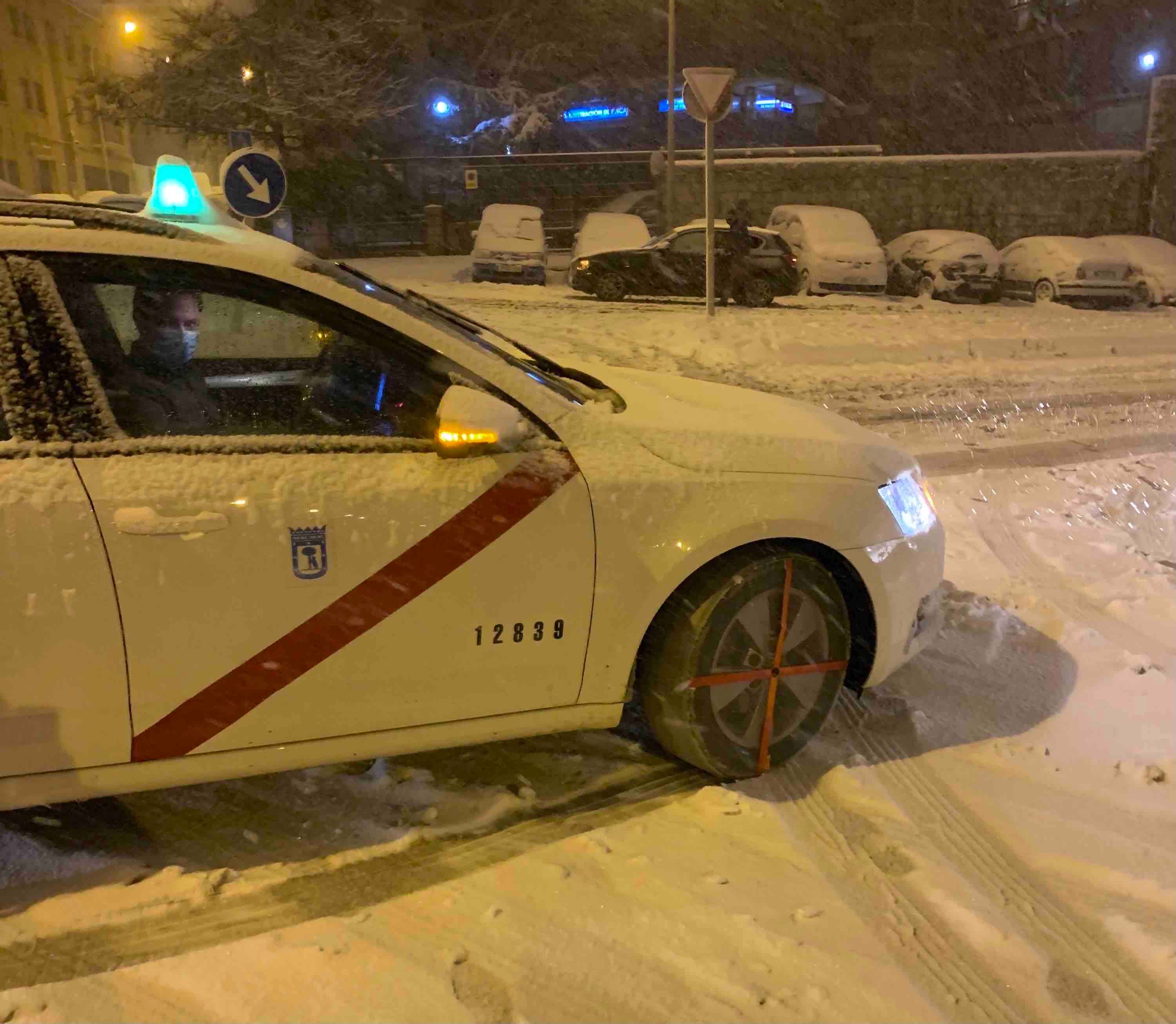 La actuación de los taxistas ante el temporal Filomena