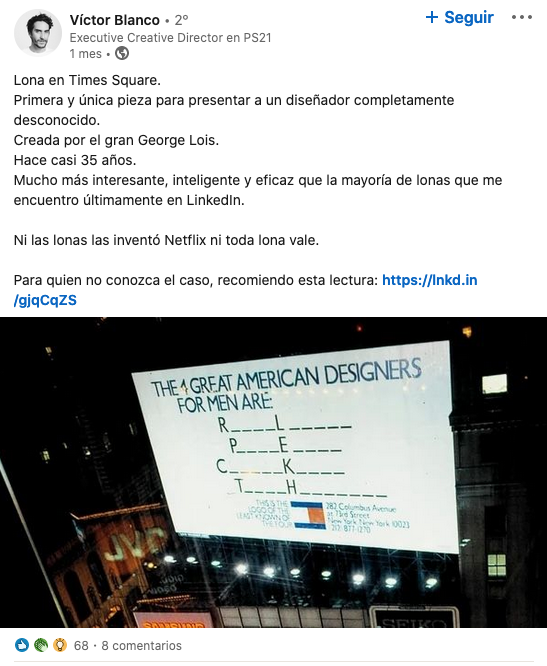 Opinión de Victor Blanco sobre la viralidad de la publicidad exterior
