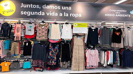 Venta de ropa de segunda mano en Carrefour